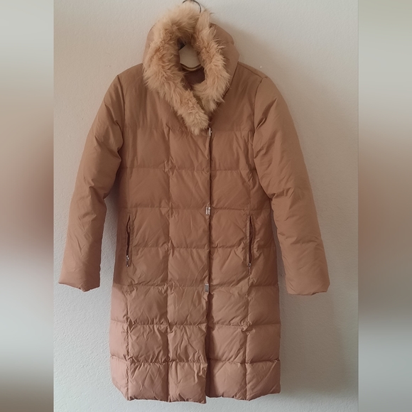 Warmangel Goose Down Puffer Jacket Coat, Duster, Dusty Mauve Color, Size Medium - Picture 1 of 16